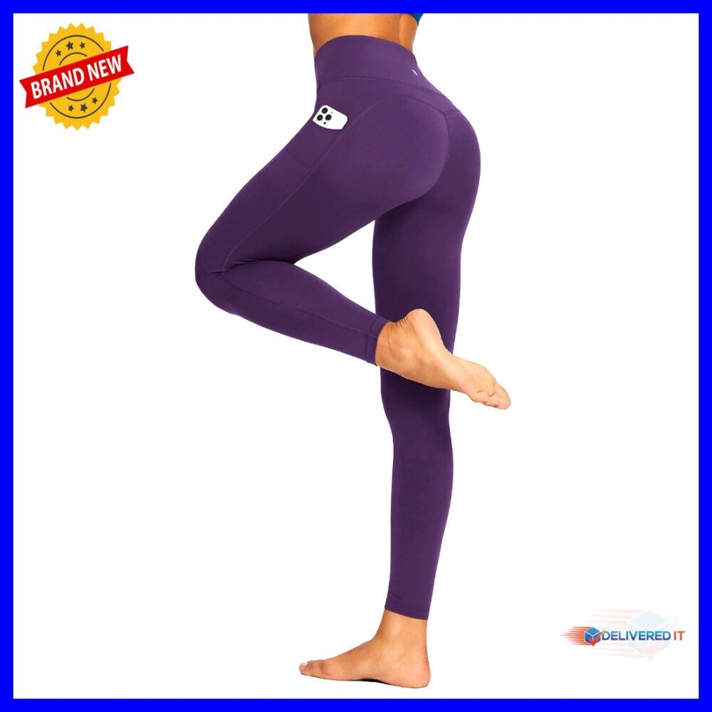High Waisted Tummy Control Leggings with Pockets for Workout Running Yoga
